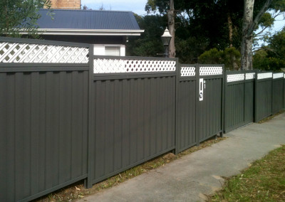 Colorbond Steel Fence with Lattice Plus Option