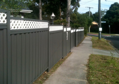 Colorbond Steel Fence with Lattice Plus Option